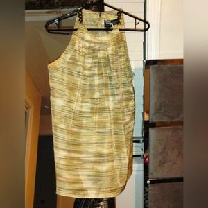 Worth Women's Halter Blouse in Yellow and Brown